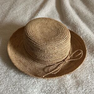 Scale Tan Raffia Hat for Women